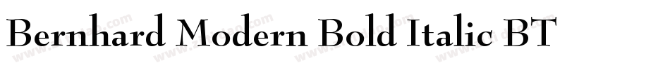 Bernhard Modern Bold Italic BT字体转换